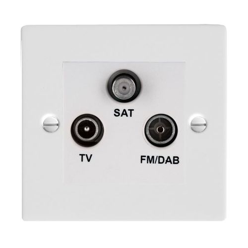 Tomada para antena de TV - SHEER - Hamilton Litestat - SAT / rádio / quádrupla