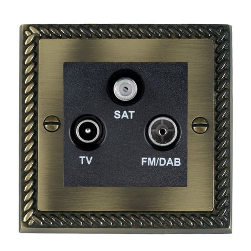 Tomada para antena de TV - Cheriton Georgian - Hamilton Litestat - SAT / rádio / tripla