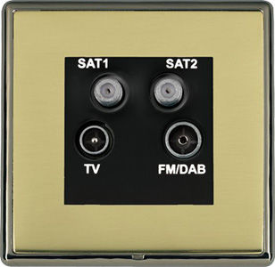 Tomada para antena de TV - LINEA-RONDO CFX® - Hamilton Litestat - SAT / rádio / quádrupla