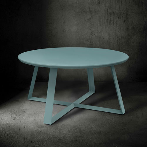 Mesa de centro contemporânea - ECHO - JANUS et Cie - em alumínio / com base em alumínio / redonda