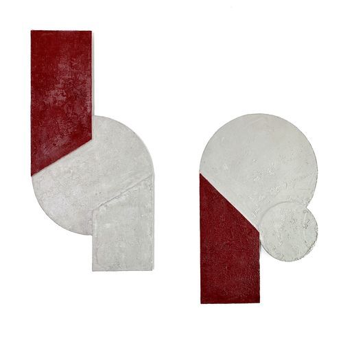 Escultura em concreto reforçado com fibras - MINDSET - neo - em MDF / feita à mão / de parede