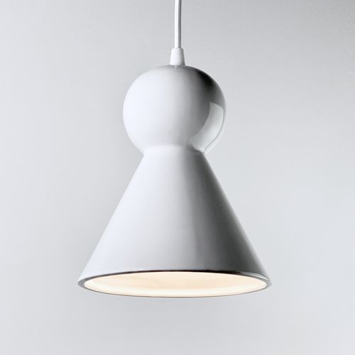 Pendente - LOVER 2.0_glossy white - neo - em cerâmica / de design minimalista / Wire