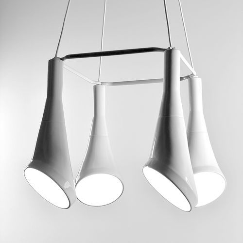 Lustre contemporâneo - WHITE NOISE - neo - em cerâmica / para 4 lâmpadas / da linha comercial