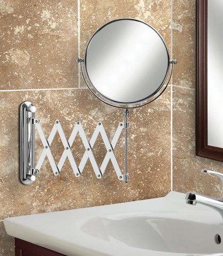 Espelho para banheiro de parede - VANTAGE - Better Living Products - contemporâneo / redondo / em aço