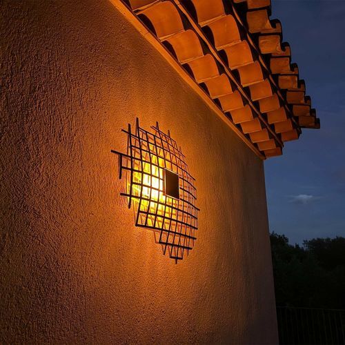 Arandela contemporânea - YXY - aralia - LYX luminaires - para ambiente externo / em aço Corten / em aço