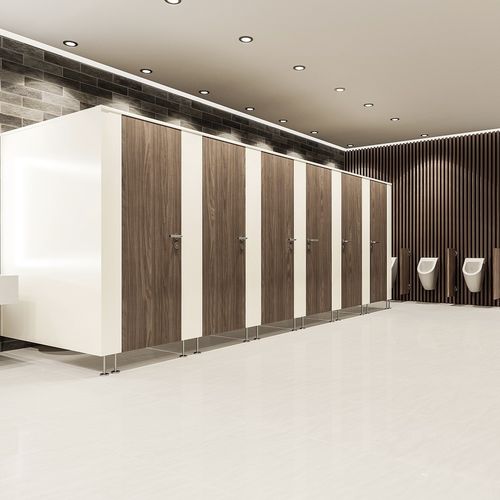 Divisória sanitária em HPL - SVFG40 - Schaefer-Trennwandsysteme - em alumínio anodizado / para banheiro / para ambiente interno