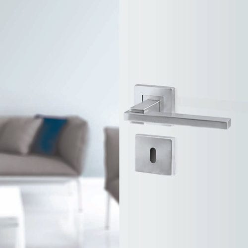 Maçaneta para porta - D. PEDRO - APC - em aço inoxidável / contemporânea / acabamento acetinado