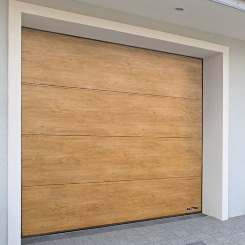Portão de garagem em aço galvanizado - UNIPRO - WISNIOWSKI - seccionado / em espuma de poliuretano / automático