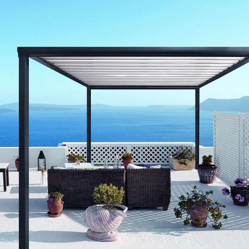 Pérgola apoiada em parede - PERGOL'AIR EASY - MARITON - em alumínio / com lâminas orientáveis / bioclimática