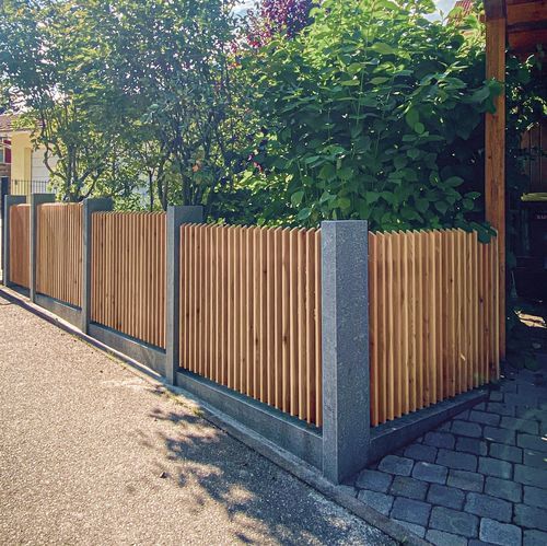 Cerca de réguas - STABELLO - Braun Wuerfele - para jardim / em lariço / reta