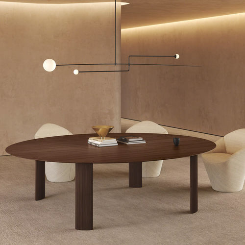 Mesa de conferências de design minimalista - FUSTE - Steelcase - em madeira de freixo / em carvalho / com base em carvalho