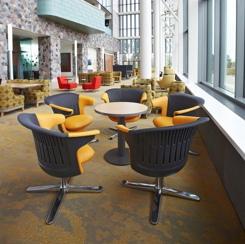 Cadeira de trabalho vinílica - I2I - Steelcase - em couro / em tecido / giratória