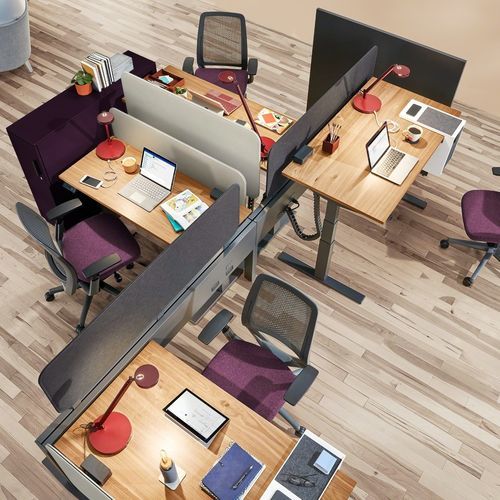 Mesa secretária plataforma - MIGRATION SE - Steelcase - de piso / contemporânea / em aço