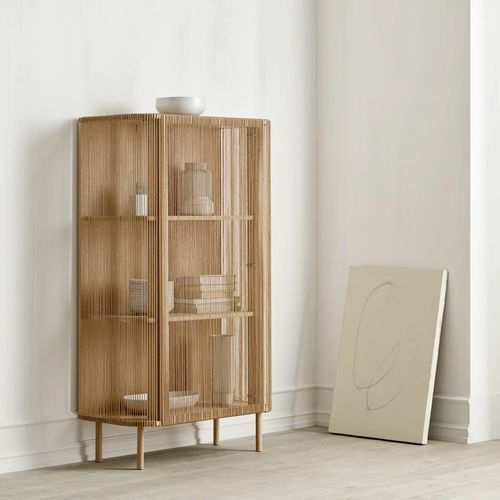 Buffet aparador de design escandinavo - CORD  - Steelcase - em corda / em carvalho / em papel