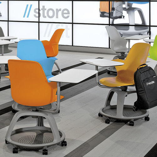 Cadeira de trabalho em material plástico - NODE - Steelcase - com rodízios / com compartimento de arrumação / giratória