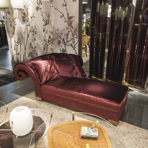 Chaise longue clássica - NEW VERSAILLES - VGnewtrend - em tecido / em poliuretano / metálica