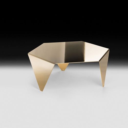 Mesa de centro contemporânea - RUCHE G - VGnewtrend - em metal pintado / com base metálica / hexagonal