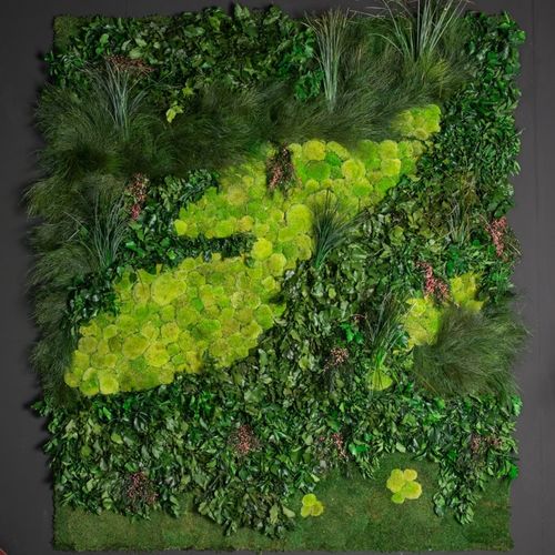 Parede verde estabilizada - CANSIGLIO - VGnewtrend - sob medida / em painel modular / em líquen