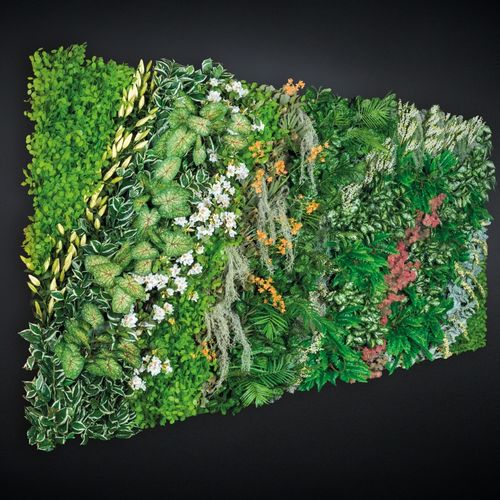 Parede verde sintética - DAINTREE  - VGnewtrend - sob medida / em painel modular / de folhagem densa