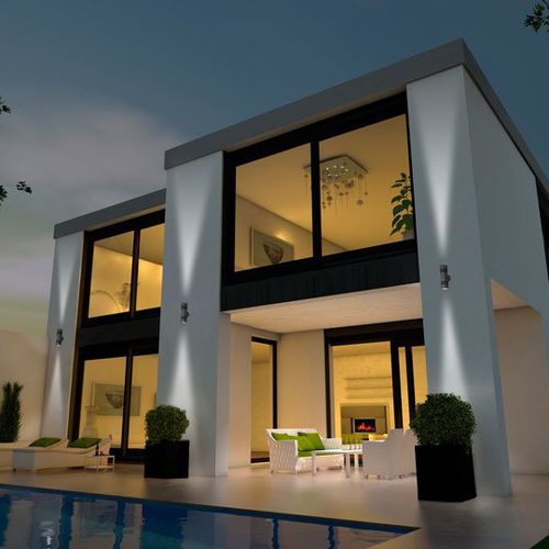 Arandela contemporânea - GIANUS - Professional Lighting Genius s.r.l. - para ambiente externo / em alumínio anodizado / redonda