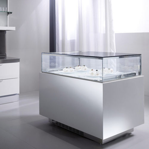 Vitrina refrigerada de ilha - GEM DELI - Oscartek - para confeitaria / em aço inoxidável / branca