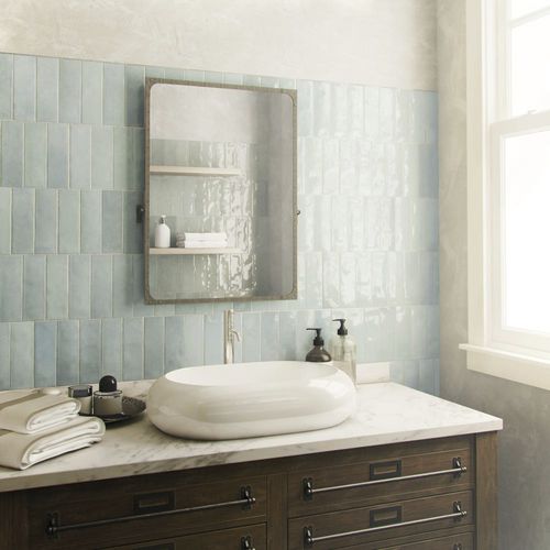 Placas de revestimento em cerâmica - BOND - NEMO TILE - brilhante / para ambiente interno / para banheiro