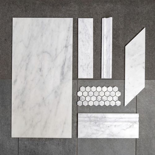 Placas de revestimento em pedra natural - CARRARA - NEMO TILE - polida / para ambiente interno / de parede