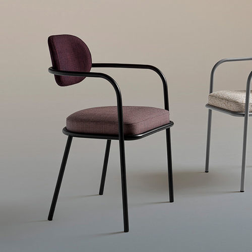 Cadeira contemporânea - Ula - My Home Collection - para ambiente interno / em tecido / com base em aço pintado