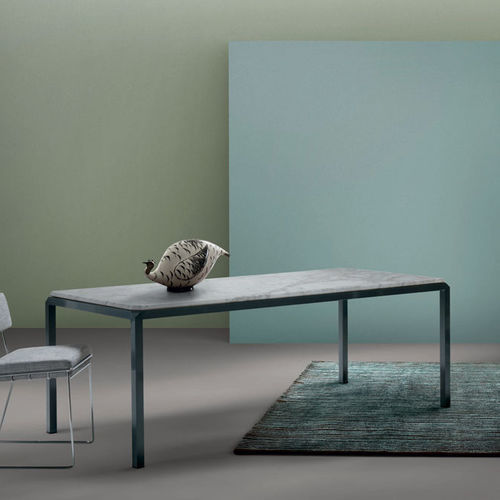 Mesa contemporânea - Bebop - My Home Collection - em MDF laqueado / em mármore / com base em aço pintado
