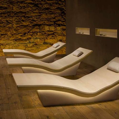 Chaise longue contemporânea - 6036 - Sommerhuber - em cerâmica / para centro de bem-estar / aquecedora