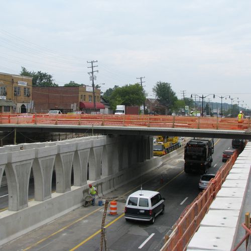 Ponte em concreto armado - EASTERN AVE. - The Fort Miller Co. - de vigas / pré-fabricada / modular