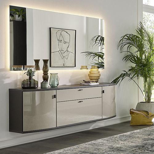 Buffet aparador suspenso - KIRA-SYSTEM-DIELEN - Musterring - contemporâneo / em madeira laqueada / com portas de abrir