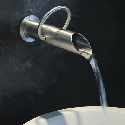 Misturador monocomando para lavatório - PURE - JEE-O GmbH - de parede / em aço inoxidável / para banheiro