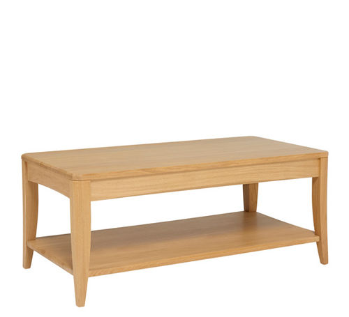 Mesa de centro contemporânea - ARTISAN - ercol - em carvalho / retangular / com compartimento de arrumação