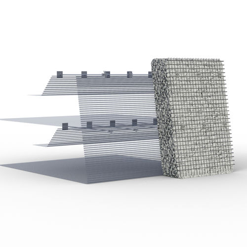 Gabião de proteção - Fortrac GABION - Huesker - para ambiente externo / para convés / para parede
