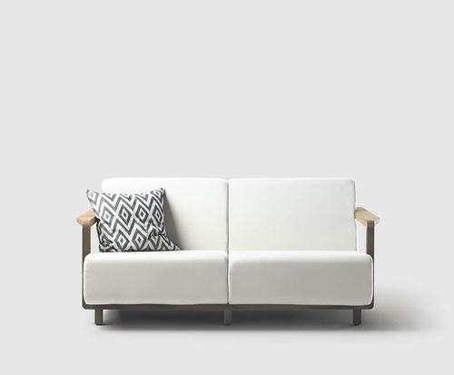 Sofá contemporâneo - Ossau - Bosc - para ambiente externo / em tecido / branco