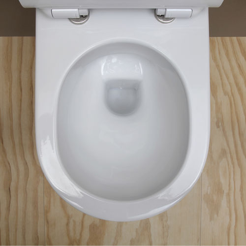 Vaso sanitário suspenso - AP119G - FLAMINIA - em cerâmica / da linha residencial / oval