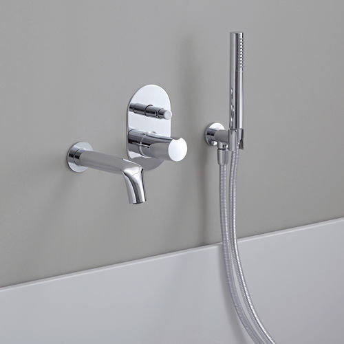 Misturador monocomando para banheira - FOLD  - FLAMINIA - de parede / em metal cromado / para banheiro