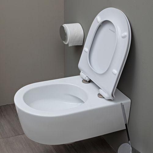 Vaso sanitário suspenso - LINK GOCLEAN® - FLAMINIA - em cerâmica / de Giulio Cappellini / da linha residencial