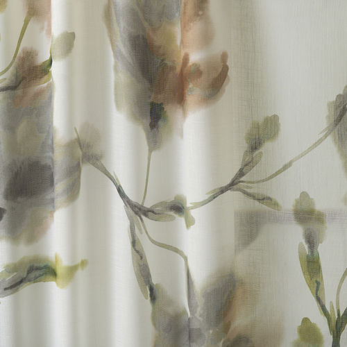 Cortina de voile com padrão floral - X9754-X9757/300BB - Englisch Dekor HandelsgmbH & Co. KG  - em poliéster / lavável / reciclada