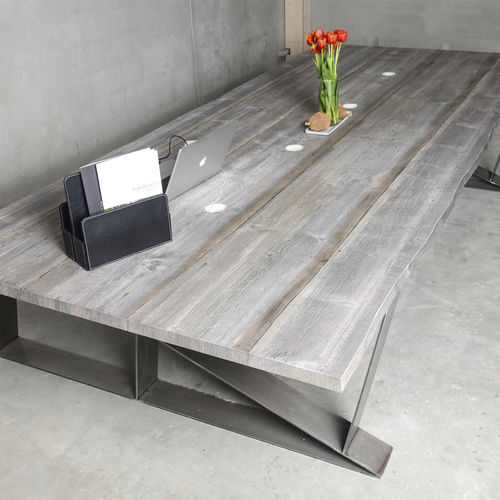 Mesa de conferências contemporânea - SUN WOOD KONFERENZTISCH - SILBERMINE - SUN WOOD by Stainer - em madeira / metálica / retangular