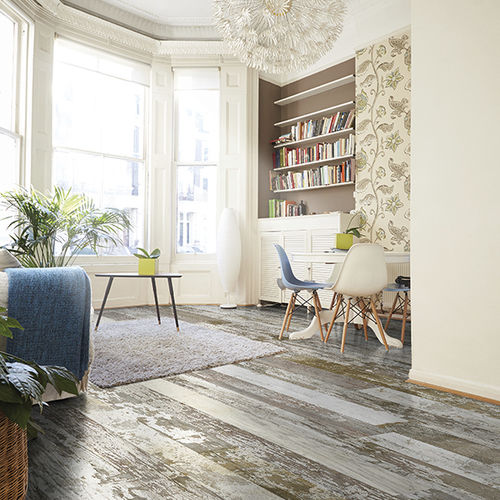 Piso estruturado - SUN WOOD DESIGN PARKETT - US LANDSCAPE WHITE 42 - SUN WOOD by Stainer - maciço / em carvalho / envernizado