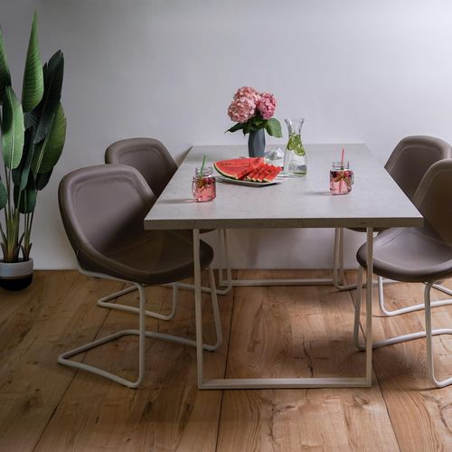 Mesa de jantar contemporânea - CONCRETE 303 - SUN WOOD by Stainer - em madeira / com base metálica / retangular