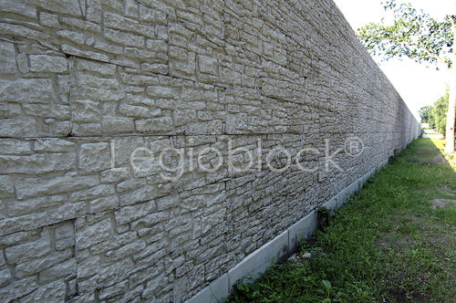 Bloco de concreto maciço - LEGIO-DESIGN-BLOCK® - Legio block - para parede estrutural interna / encaixável / efeito pedra