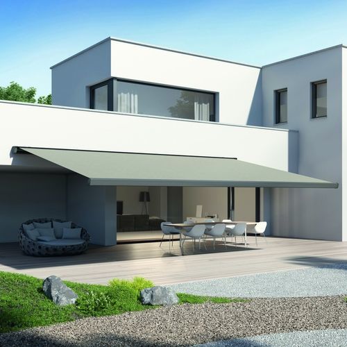 Toldo reto com box - KKM 5 / KKM 7 - Schenker Stores - manual / motorizado / da linha comercial