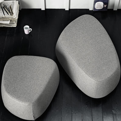 Puff de design orgânico - STONE - Italianadivani srl - em tecido / com capa removível