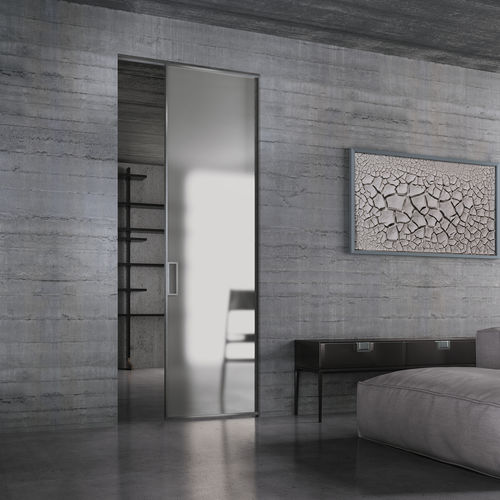 Porta interna - DISAPPEARING SLIDING DOOR - MANHATTAN LINE - Henry glass - em vidro / de correr embutida / com vidro