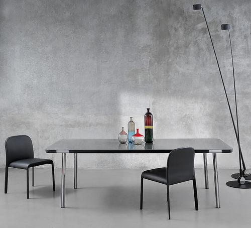 Mesa de jantar contemporânea - PONT NEUF - Coedition - em madeira de freixo / em vidro laqueado / em mármore