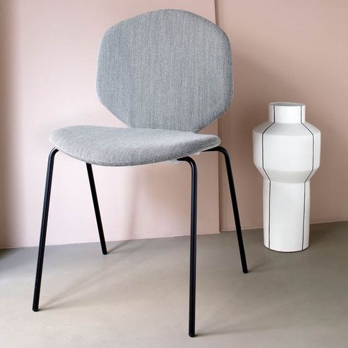 Cadeira contemporânea - LOULOU - Coedition - para ambiente interno / em tecido / em metal cromado