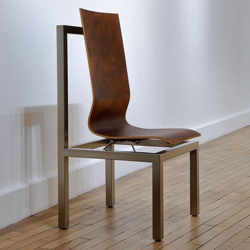 Cadeira contemporânea - BNF - Coedition - para ambiente interno / em faia / com base metálica